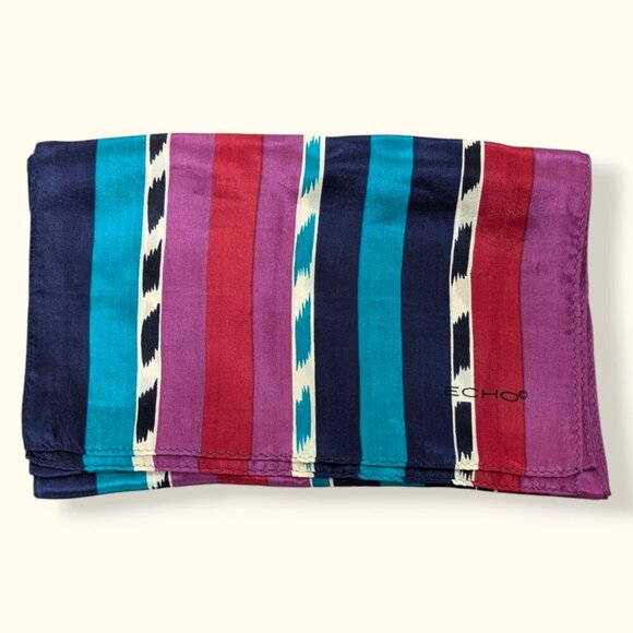 Vintage Colourful Striped Echo Scarf - Picture 4 of 6